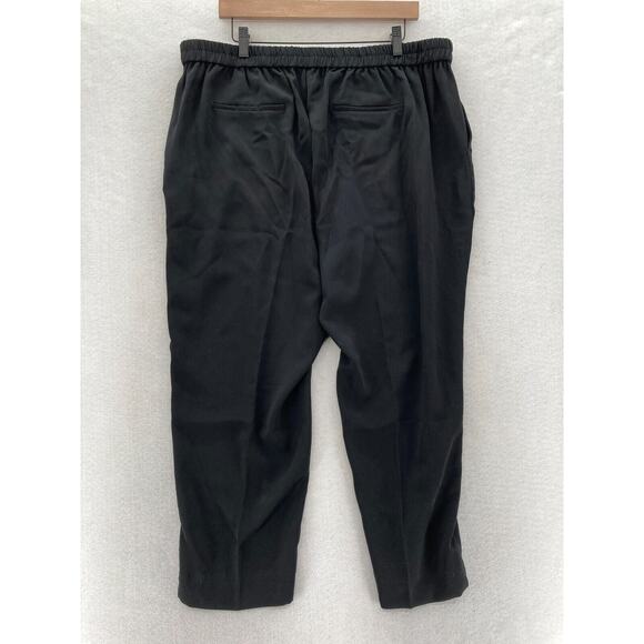 J.Crew Jamie Ankle Pants Women's Plus 18 Pull On Tapered Black Stretch Fabric‎ - Picture 13 of 13